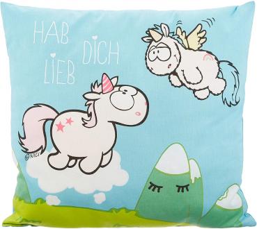 NICI Kissen mit Einhörnern "Hab dich lieb" 37x37cm UVP 9,99 €